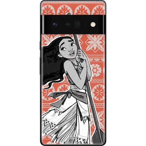 Disney Moana Character Tropical Print Art Google Pixel 6 Pro Skin